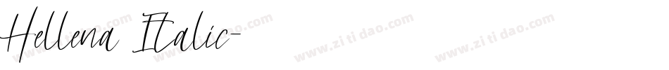 Hellena Italic字体转换